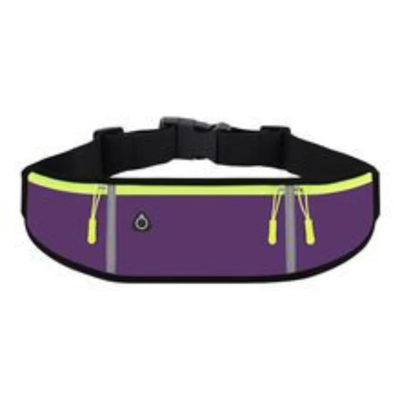 Outdoor Running Waist Bag for Mobile Phone Light and Thin Fitness Cycling Water Bottle Waist Bag with Three Waterproof Pockets Peaceful Pleasures Health and Wellness