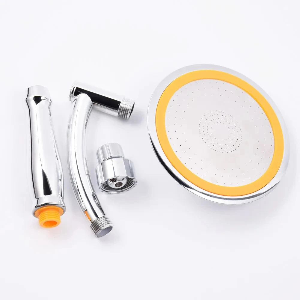 6-Inch Round Rainfall Handheld Shower Head | 360° Adjustable