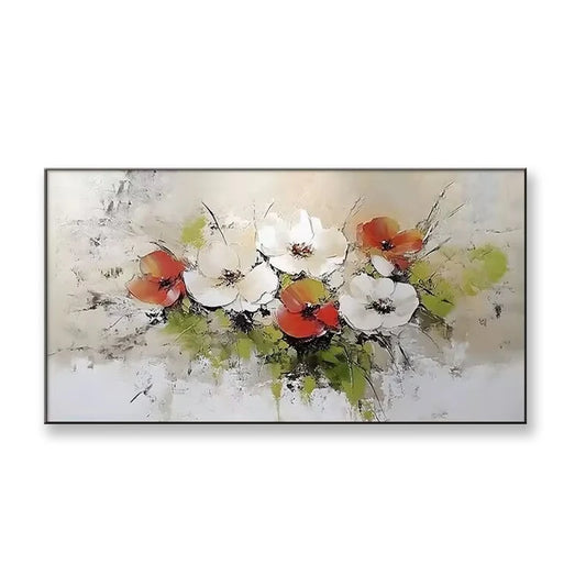 Modern 3D Abstract Plant Flower Pure Hand Drawn Oil Painting,Picture for Living Room Bedroom,Sofa Background Decoration Painting Peaceful Pleasures Health and Wellness