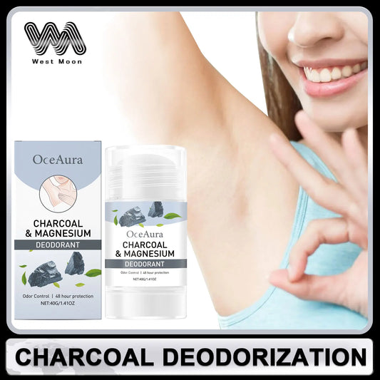 OceAura Charcoal Deodorant Stick – Unisex Underarm Freshness Charcoal Deodorant Stick Oasis Select