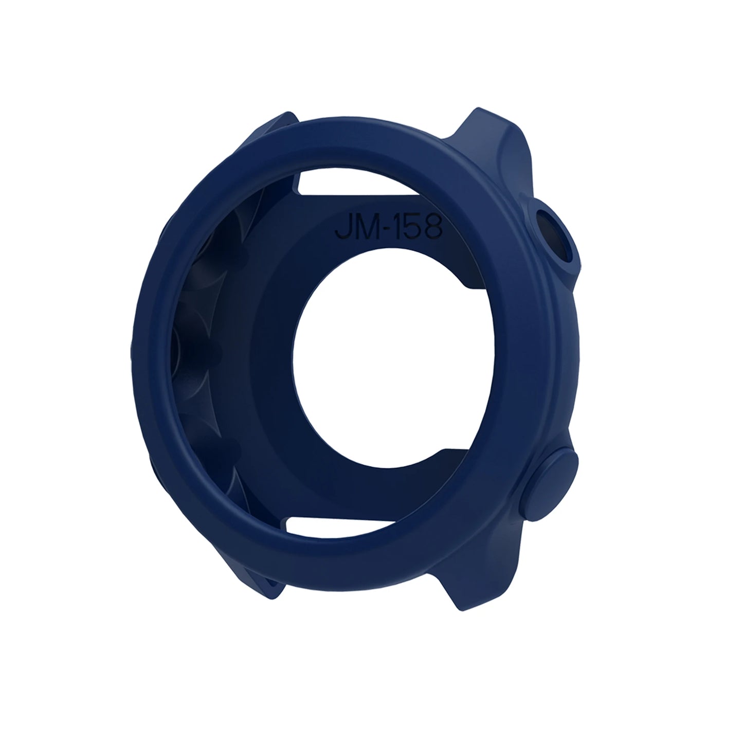 Silicone Case for Garmin Forerunner 55 & 158 – Clear Bumper Cover Peaceful Pleasures Health and Wellness Dark Blue