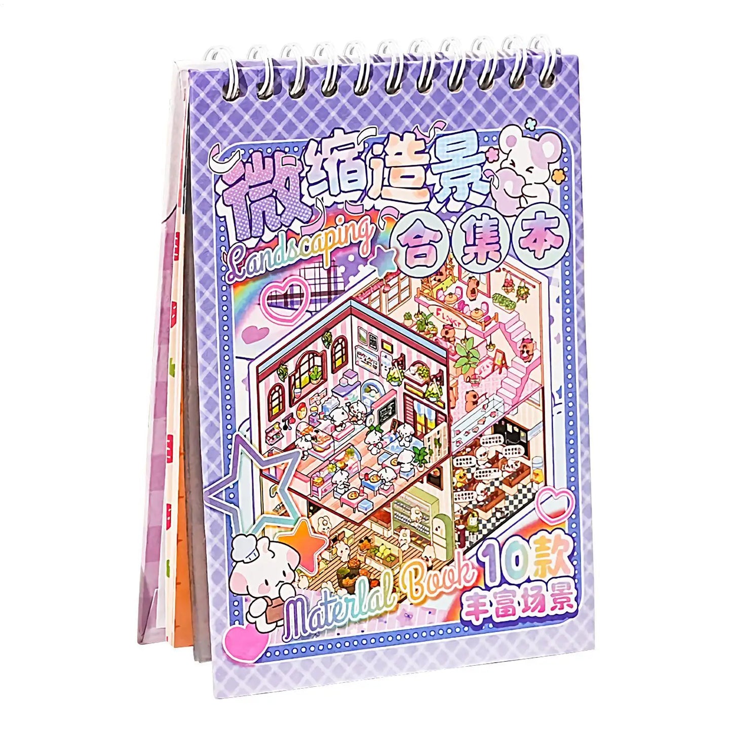 3D Landscape Scene Sticker Book – Forest & Village DIY Craft