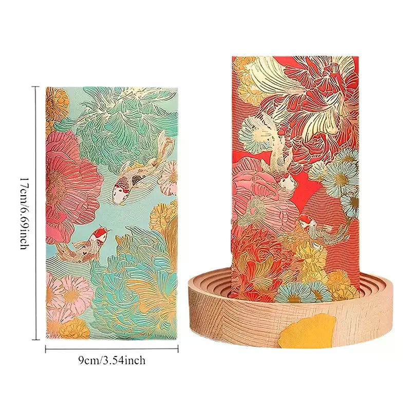 Koi Lucky Red Envelopes Set of 6 | Spring Festival & Wedding