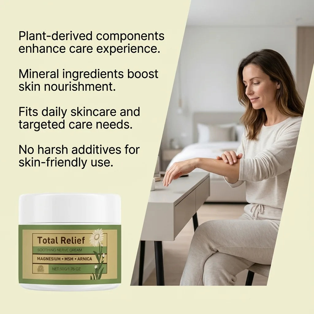 Skin Soothing Cream Nerves Relief Long-Lasting Hydration Prevent Drying Moisturizing Treatment Leg Muscle Pain Body Daily Care Peaceful Pleasures Health and Wellness