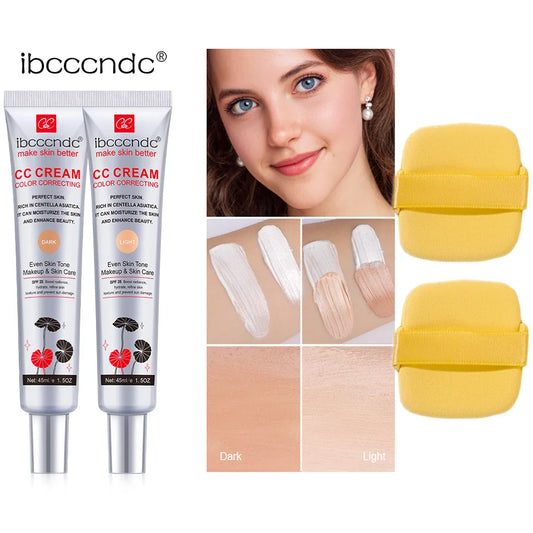 CC Cream with Centella Asiatica – Concealer & Foundation 45ml CC Cream Foundation Oasis Select 2pcs Free Puff