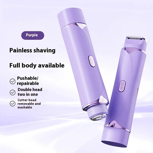 Women's 2-in-1 Rechargeable Electric Shaver & Body Trimmer Electric Body Shaver Peaceful Pleasures Health and Wellness