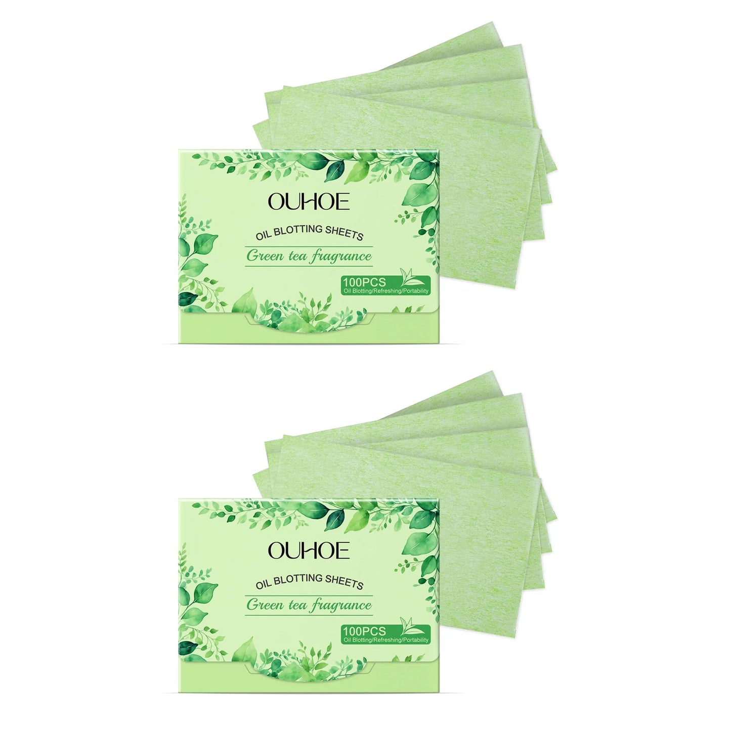 Green Tea Oil Blotting Sheets 100 Pcs – Oily Skin Control