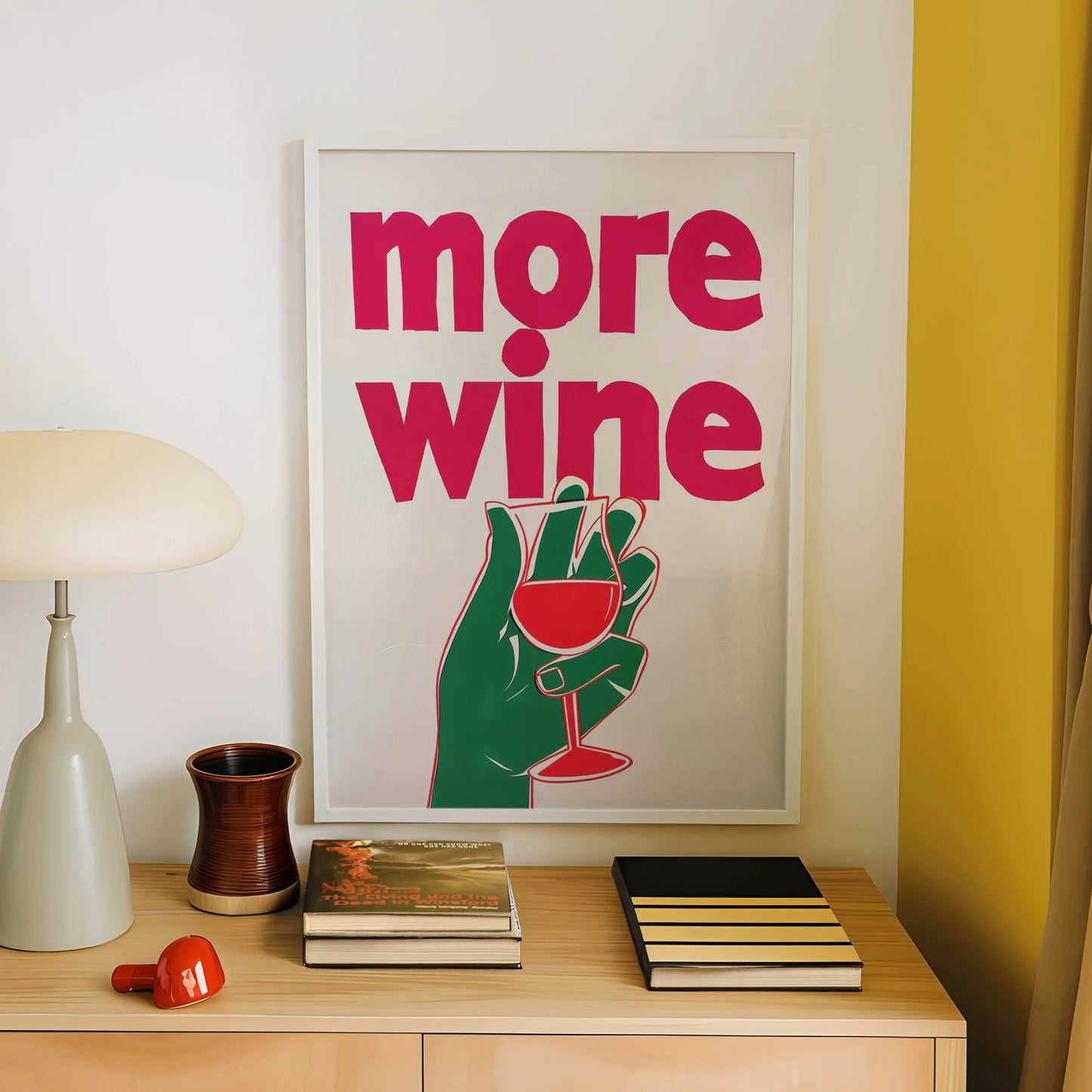 Wine Quote Canvas Wall Art | Modern Minimalist Bar & Home Decor