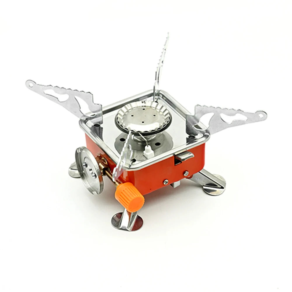 Portable Burner Camping Foldable Windproof Outdoor Gas Tank Stove for Backpacking Camping Hiking Picnic BBQ Cooking Equipment Peaceful Pleasures Health and Wellness
