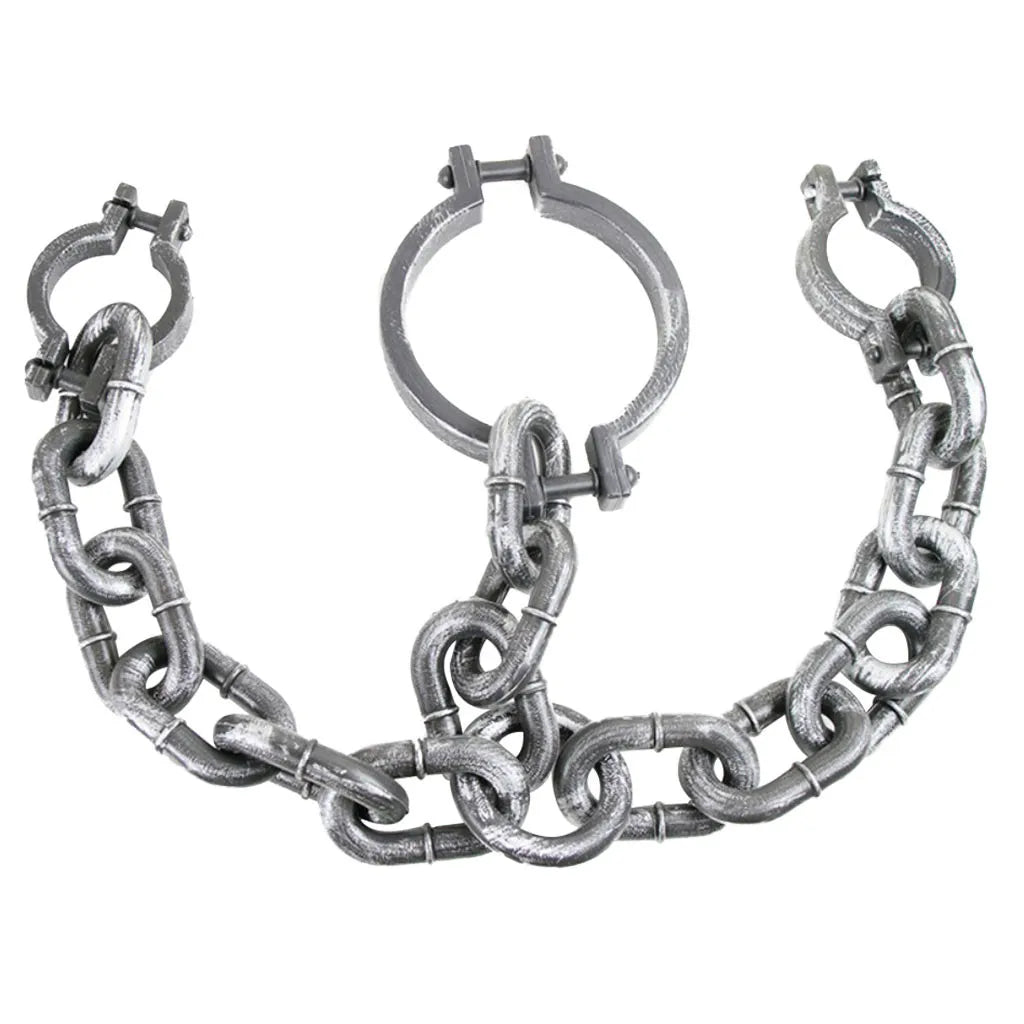 Halloween Performance Props Prisoner Wrist Shackles Prison Handcuffs Chain Links for Halloween Cosplay Costume Party Supplies Peaceful Pleasures Health and Wellness