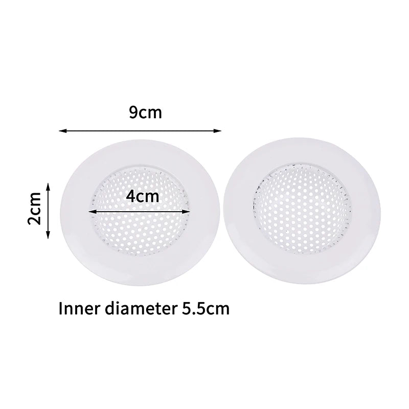 2PCS Silver/White/Black Kitchen Stainless Steel Sink Filter Mesh Shower Floor Drain Hair Catcher Stopper Food Slag Drainer Peaceful Pleasures Health and Wellness C3