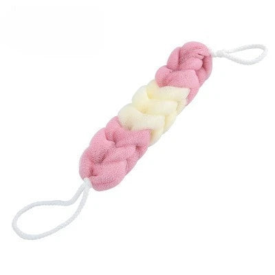 Colour Block Mesh Bath Sponge Ball & Back Scrubber Towel