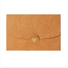 (20 pieces/lot) 10.5*7CM Small Greeting Card Name Card Envelope Hot Stamping Love Pearlescent Paper Mini Envelopes Peaceful Pleasures Health and Wellness 20pcs Kraft