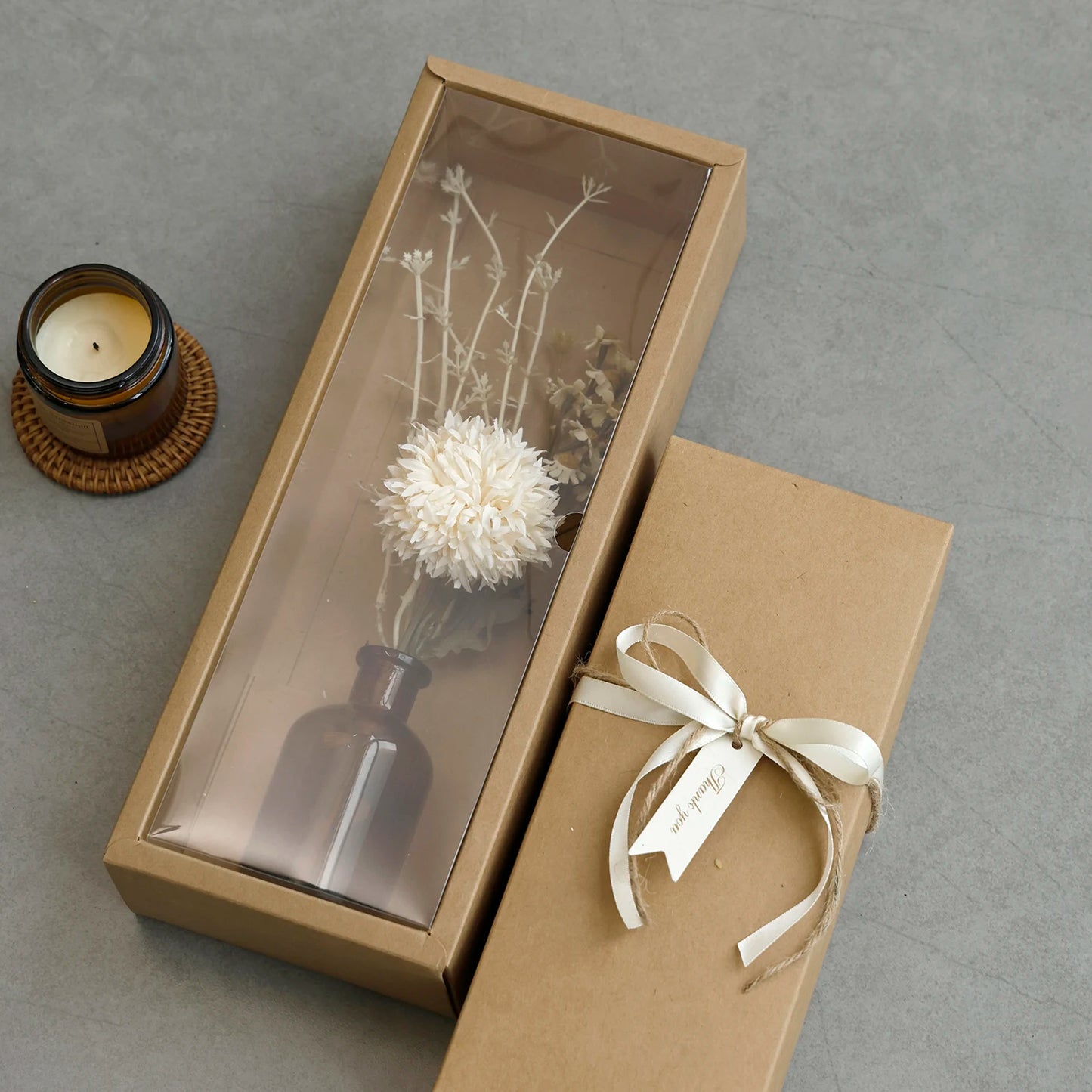 Artificial Silk Peony Bouquet with Vase & Gift Box | Home Decor
