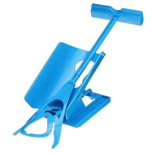 1 PC Flexible Sock Stocking Aid Injuries Supplies Elderly Helper Wearing Sock Aids Unique Cradle Design Portable Plastic System Peaceful Pleasures Health and Wellness Blue