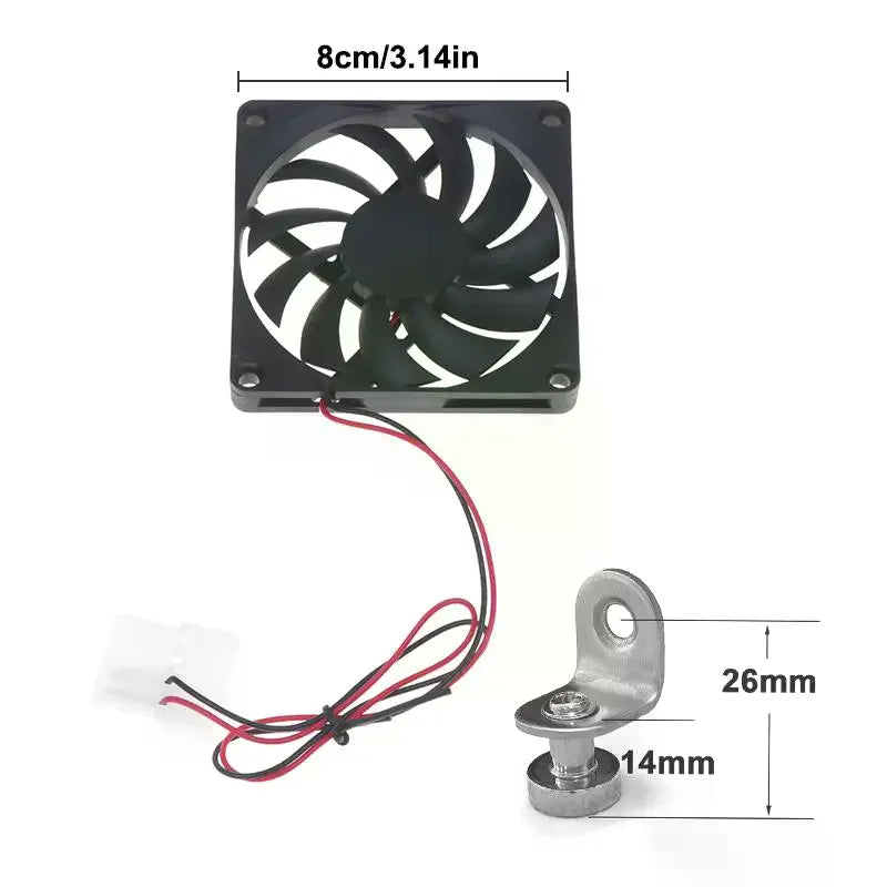 M4 Chassis Heat Sink Fan Mount Magnetic Screw Nut DIY Kit Fan Mount Bracket Peaceful Pleasures Health and Wellness