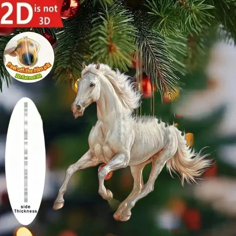 Golden Acrylic Horse Keychain Pendant – Car & Bag Charm Gift