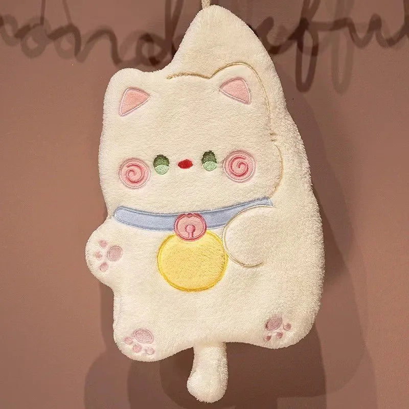 Cute Cartoon Cat Hand Towel – Absorbent Quick-Dry Hanging Towel Hand Towel Peaceful Pleasures Health and Wellness 05 1pc