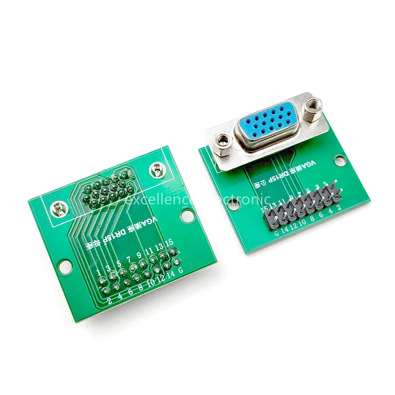 1PCS Vertical DR15 with Fixed Screw to Dip 2.54mm Interface Test Board D-sub VGA Male / Female Socket PCB Conversion Board Peaceful Pleasures Health and Wellness TYPE-5