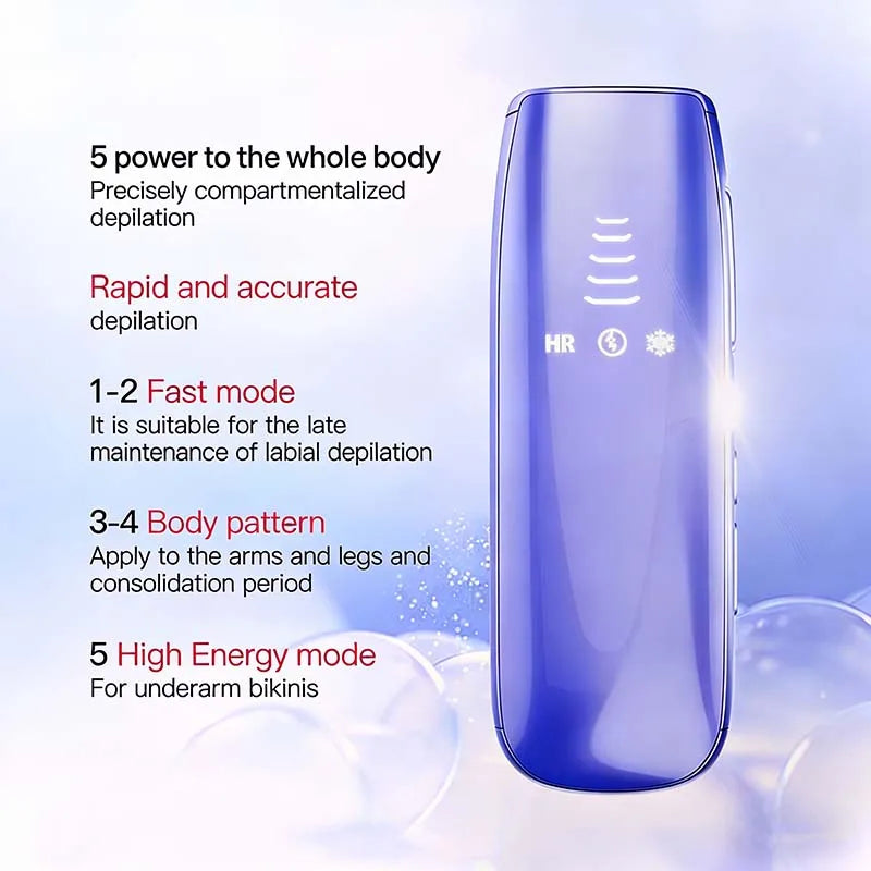 Hot Selling Home Use Upgraded Painless Hair Remover Machine Rapid Ice Cooling Throughout Hair Removal Device Peaceful Pleasures Health and Wellness