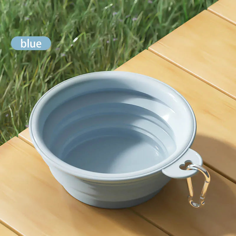 Foldable Silicone Pet Bowl – Portable Travel Dog & Cat Feeder