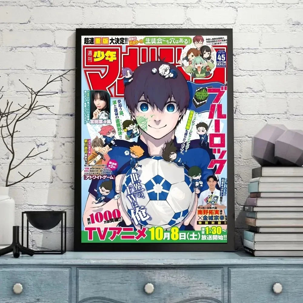 Blue Lock Anime Good Quality Canvas Painting Prints and Posters Room Bar Cafe Vintage Aesthetic Home Decorative Peaceful Pleasures Health and Wellness 7 40x60cm Unframed