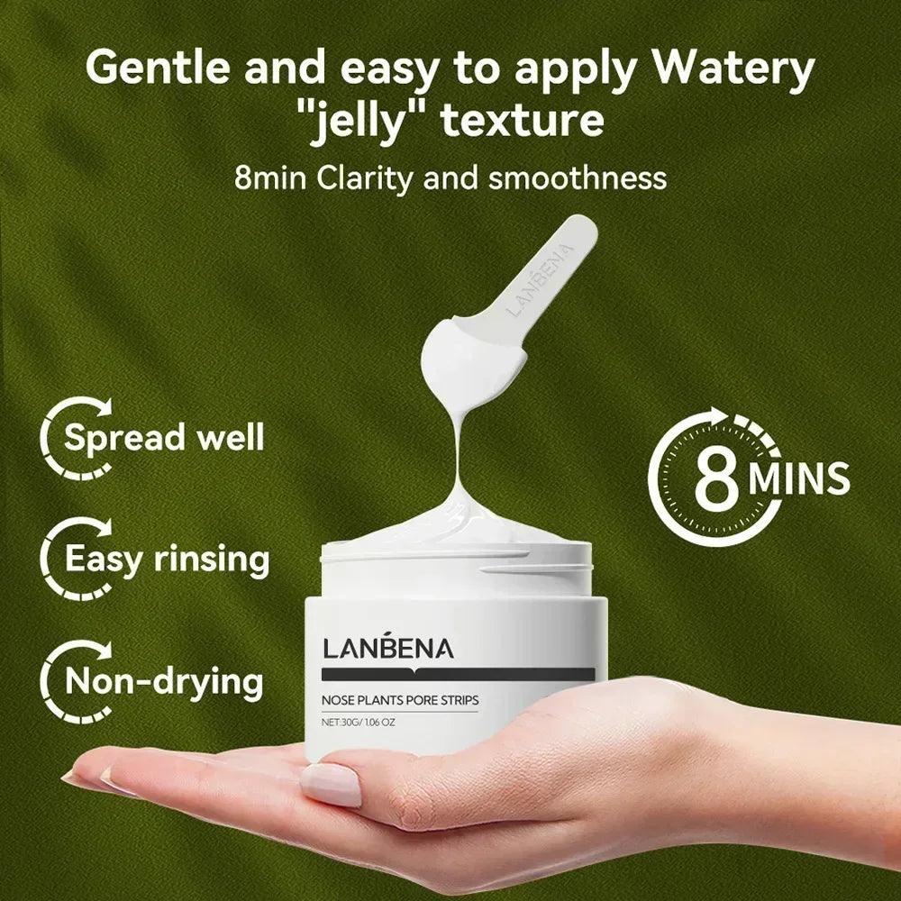 LANBENA Blackhead Removing Nose Strips and Pore Minimizing Serum Set Nose Mask Peaceful Pleasures Health and Wellness