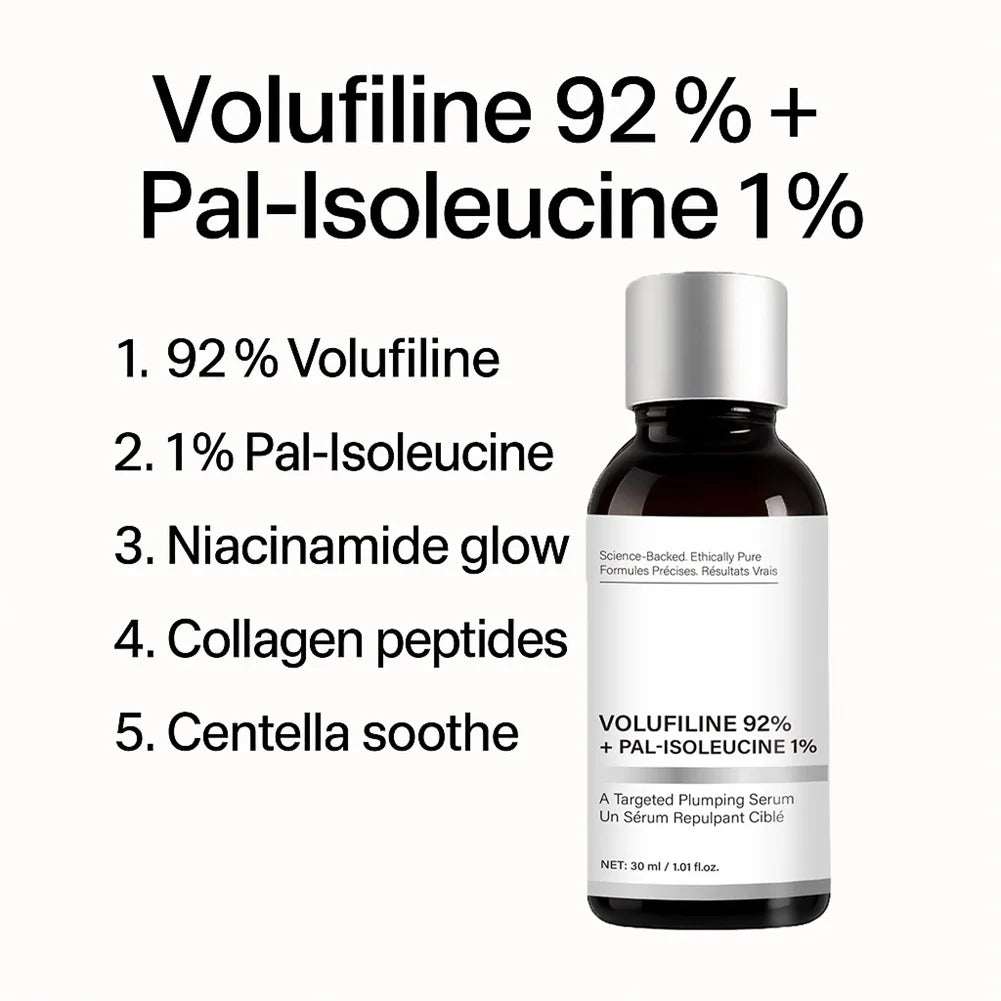 Velofeilin 92%+ Pal-Isoleucine 1% Essence Plumping Anhydrous Serum Facial Skincare Potent Face Serum Concentrated Essence Peaceful Pleasures Health and Wellness
