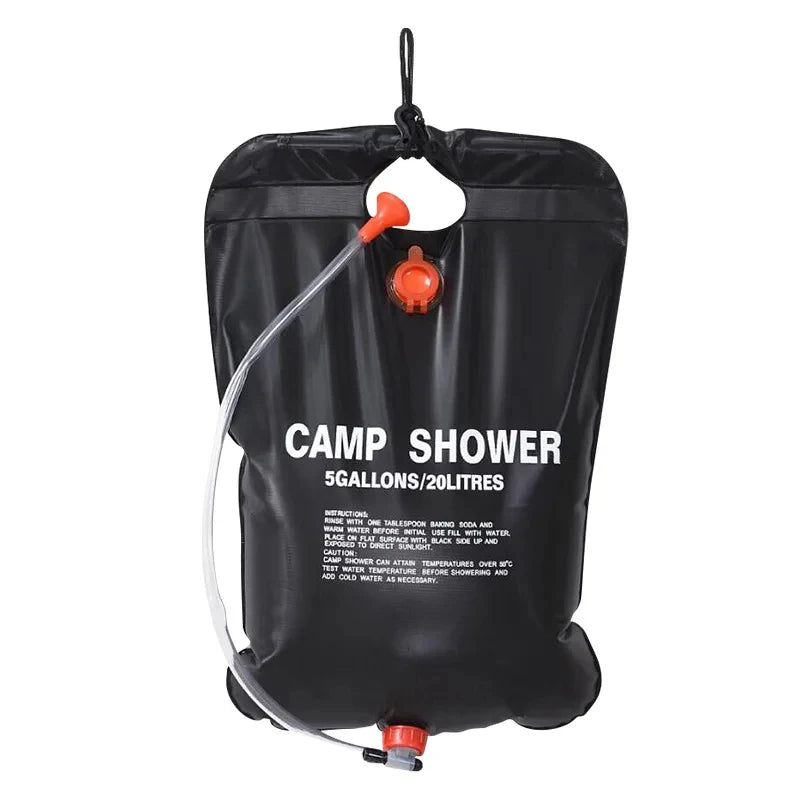 Outdoor Shower Bags 20/40L Foldable Solar Shower Bag Outdoor Bath Water Bag Camping Sun Compact Heated Water Shower Bags Scrubbi Peaceful Pleasures Health and Wellness 20L