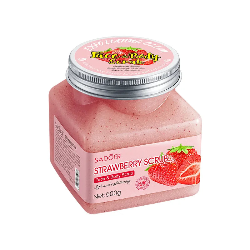 SADOER 500g Strawberry Exfoliating Scrub – Hypoallergenic