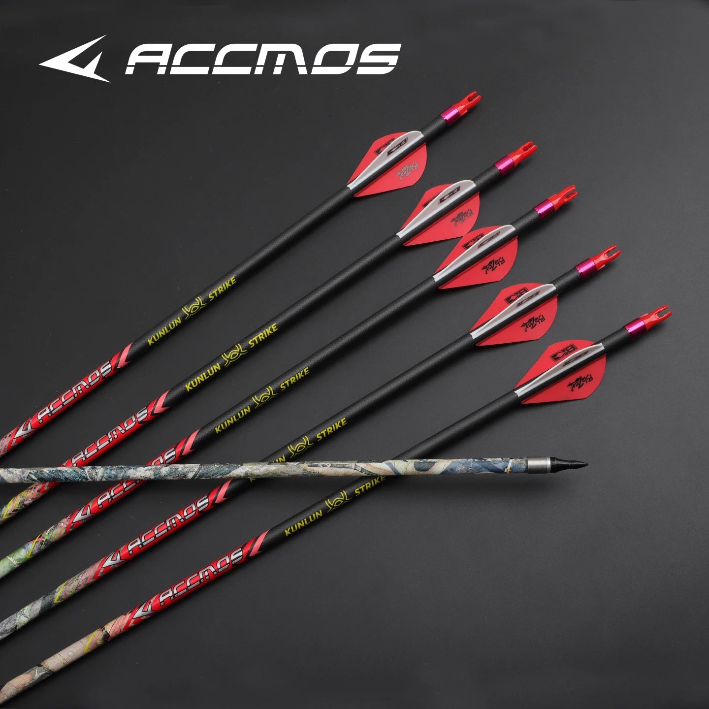 ACCMOS Arrow ID6 Spine 450 Pure Carbon Arrows Hunting Target Shooting