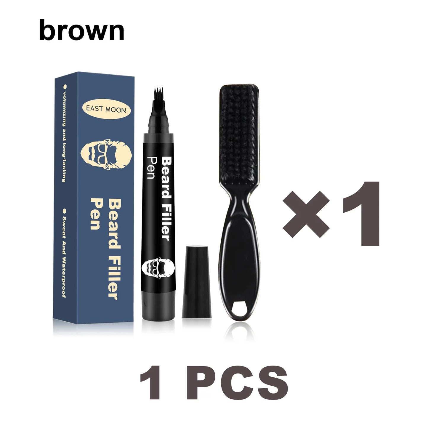East Moon Beard Filler Pen Set – Black & Brown, Waterproof