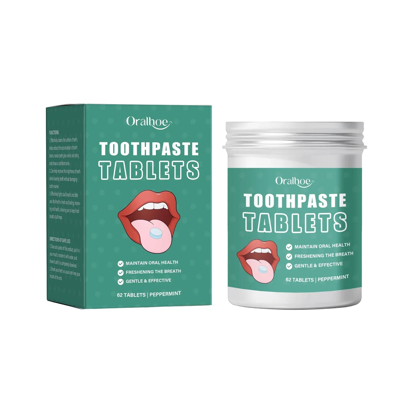 Oralhoe Jasmine Toothpaste Tablets – Whitening & Fresh Breath
