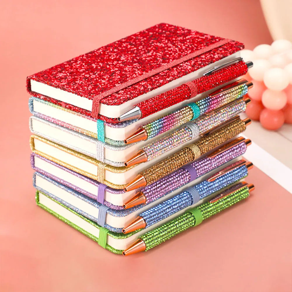 A6 Sparkling Pink Strap Handheld Notebook Creative Personalized