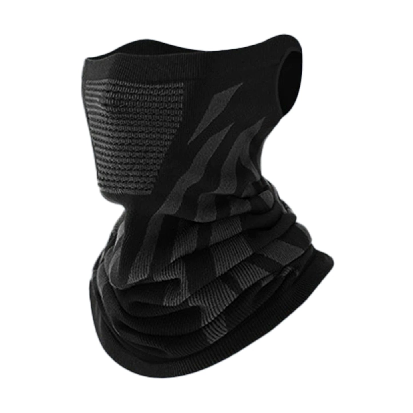 Cycling Face Masks Neck Warmer Ear Protections Thermal Insulation Breathable Seamless Design for Outdoor Sports Peaceful Pleasures Health and Wellness Hanging ears Gray black