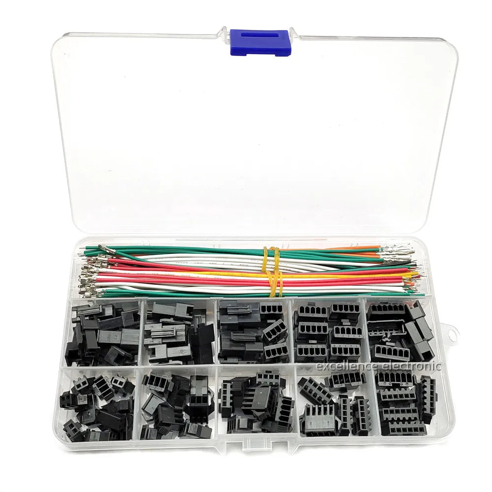 JST SM 2.54mm Male & Female Connector Kit with 22AWG Pre-Crimped Wire SM2.54 2/3/4/5/6 Pin Housing Adapter Cable Connector Peaceful Pleasures Health and Wellness