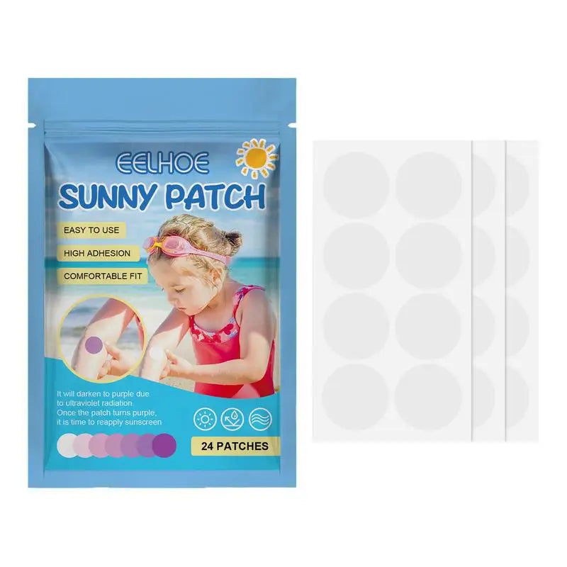 UV Stickers for Sunscreen Reapply - Waterproof 24 Pack Peaceful Pleasures Health and Wellness