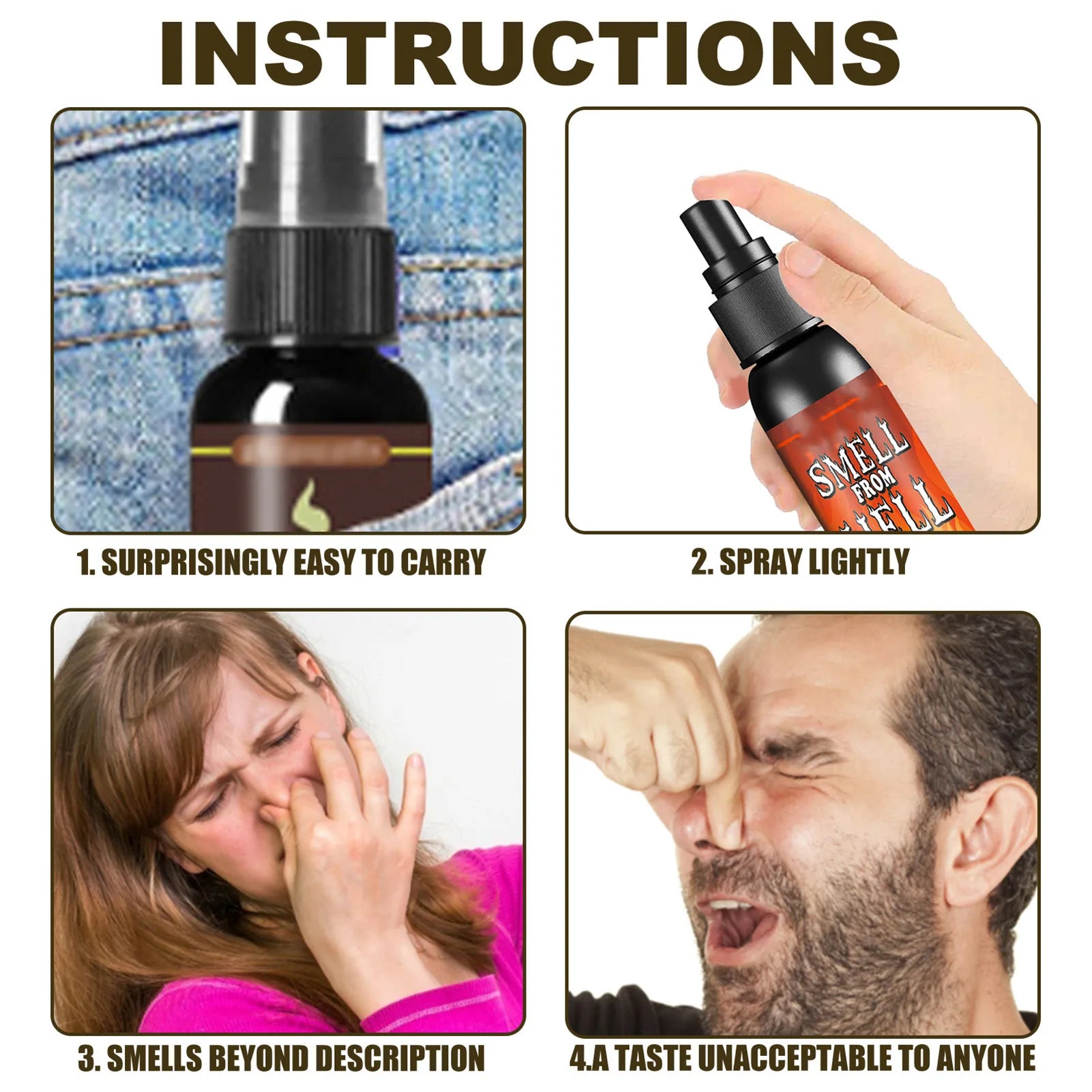 3 Pack Stinky Ass Fart Spray Stink Hilarious Gag Gifts Non Toxic Long Lasting for Halloween Prank Gift Peaceful Pleasures Health and Wellness