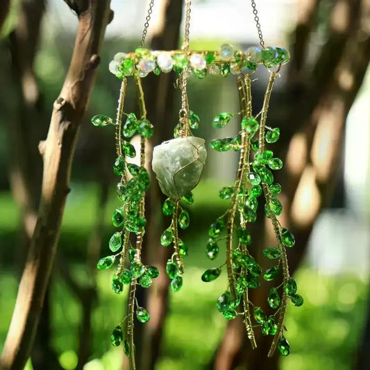 Crystal Wind Chime Handmade Rainbow Sun Catcher – Willow Decor Crystal Wind Chime Peaceful Pleasures Health and Wellness