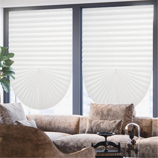Self-Adhesive Blinds Semi-Blind Window Curtains Bathroom Kitchen Balcony Office Blinds Pleated Curtains Peaceful Pleasures Health and Wellness