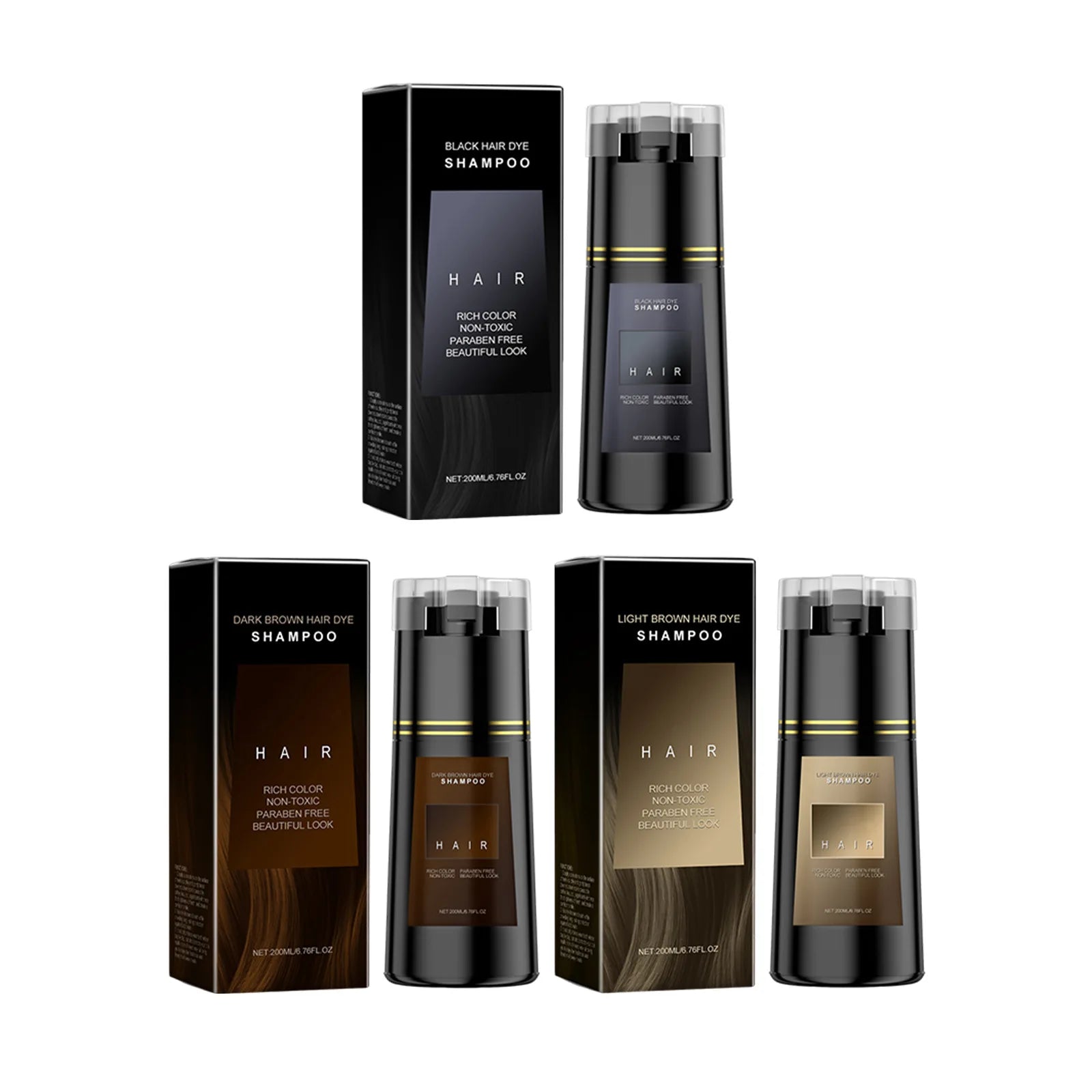 Hairdressing Shampoo Natural Hair Dye Easy to Color Clean Hair Strengthen Nourish Smoothing Non-irritating Fashion Dying Cream Peaceful Pleasures Health and Wellness