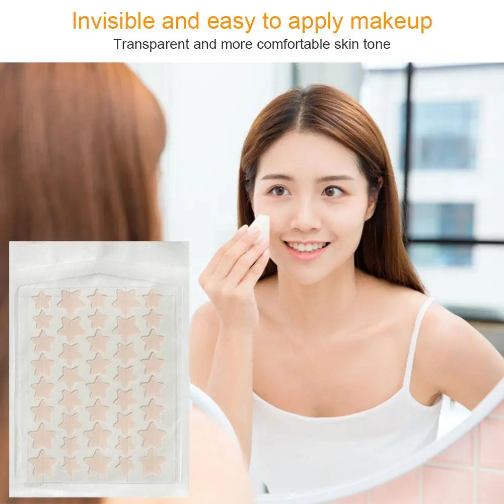 Colorful Star & Heart Shaped Acne Pimple Patches – Invisible Cute Acne Cover Stickers 40pcs Peaceful Pleasures Health and Wellness