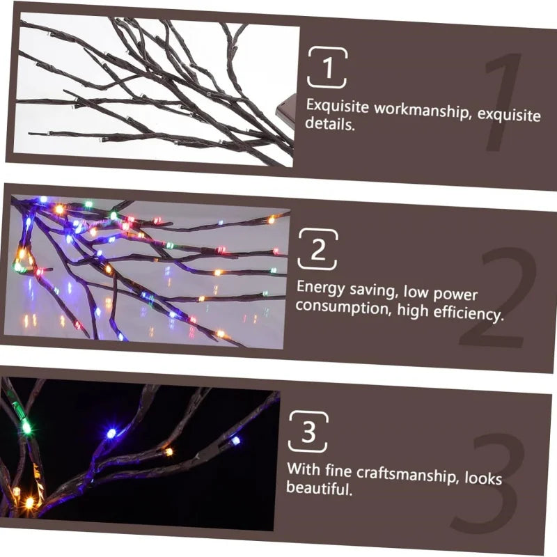 LED Bendable Twig Branch Lights Battery Operated – Holiday Decor Decorative Branch Lights Peaceful Pleasures Health and Wellness