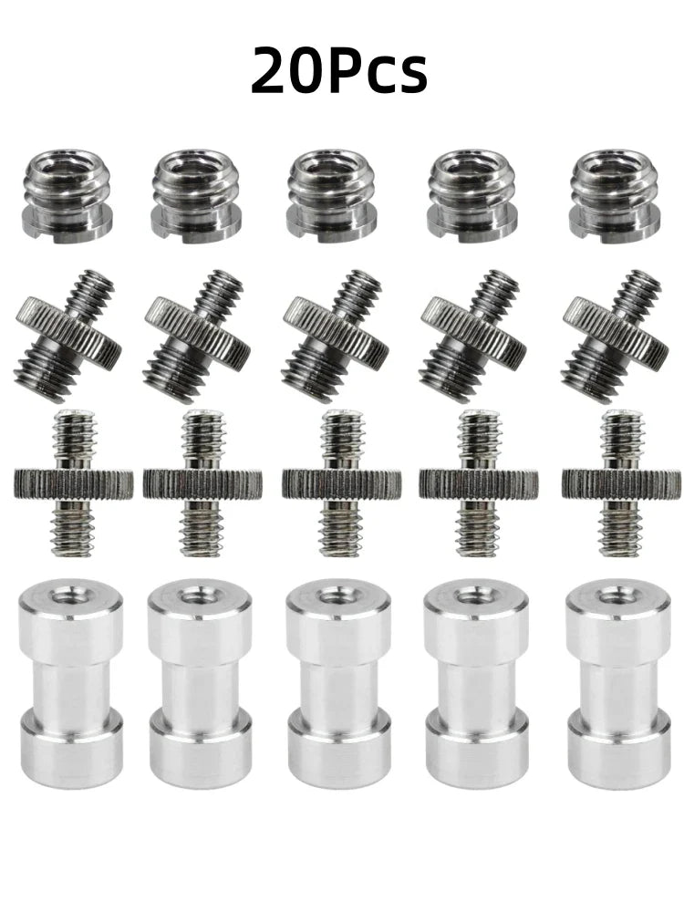 20Pcs 1/4" to 3/8" Screw Adapter Kit | Tripod & Flash Mount