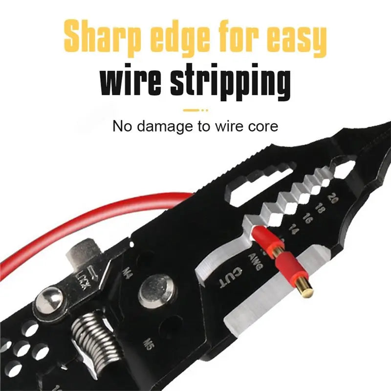 A36T-28 In 1 Multifunctional Wire Stripper Piler 8 Inch Wire Cutter Crimping Tool Cable Stripper Wiring Tools Hand Tool Peaceful Pleasures Health and Wellness