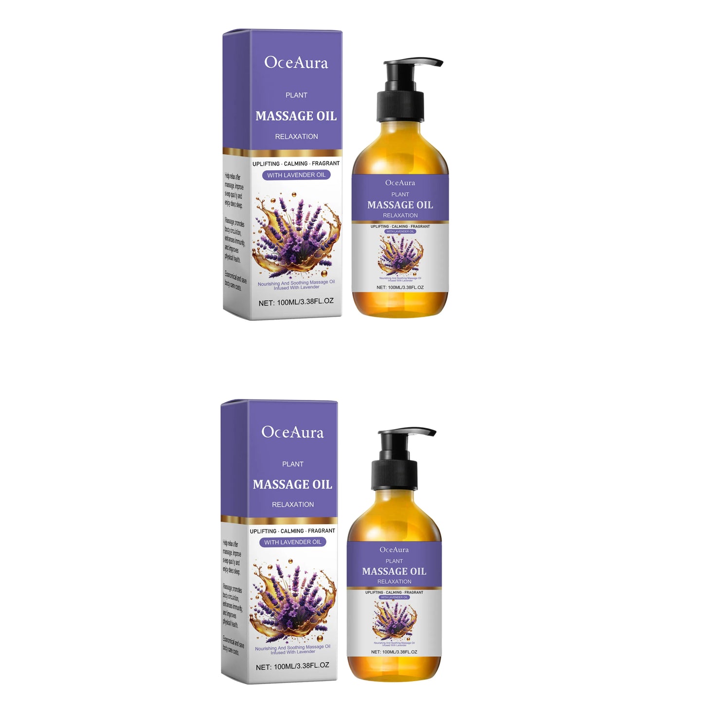 OceAura Lavender Body Massage Oil 100ml – Moisturizing Skin Oil
