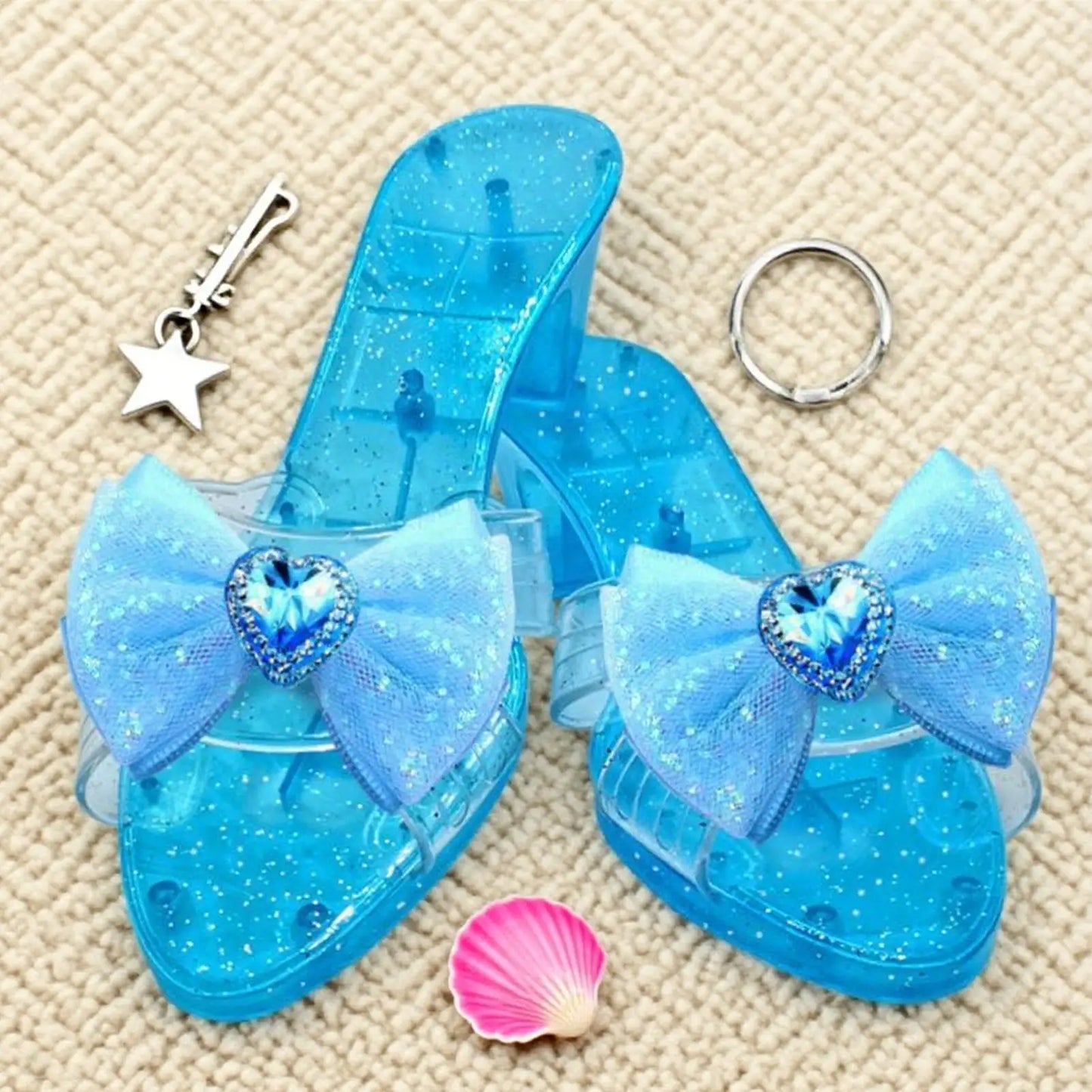 Girls Princess Crystal Dress-Up Shoes | Sparkly Costume Heels
