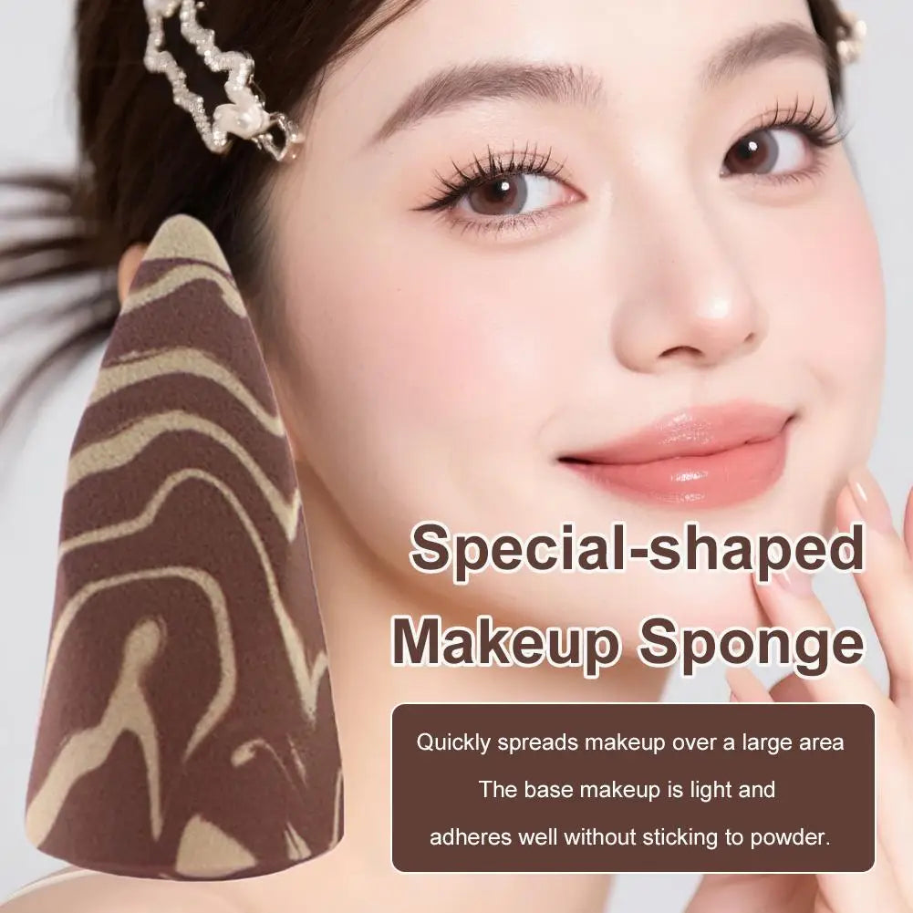 Non-latex Makeup Sponge Multi-shaped Special-shaped Cosmetic Sponge with Conical Cut Oblique Cut Water Drop Makeup Tool Peaceful Pleasures Health and Wellness