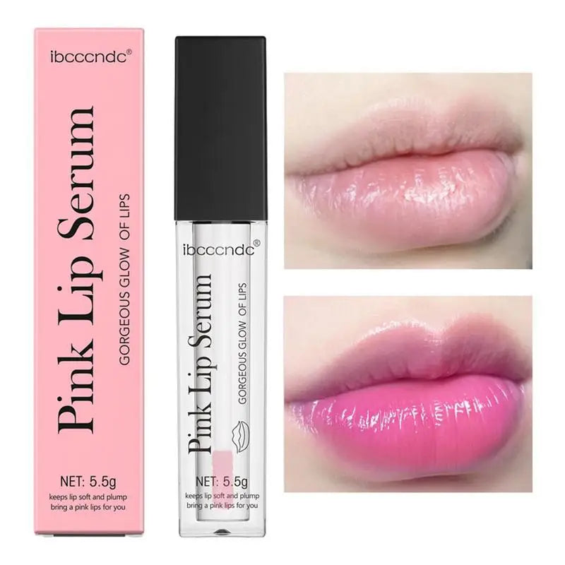 Pink Lip Plumping Serum Gloss – Moisturizing & Long-Lasting