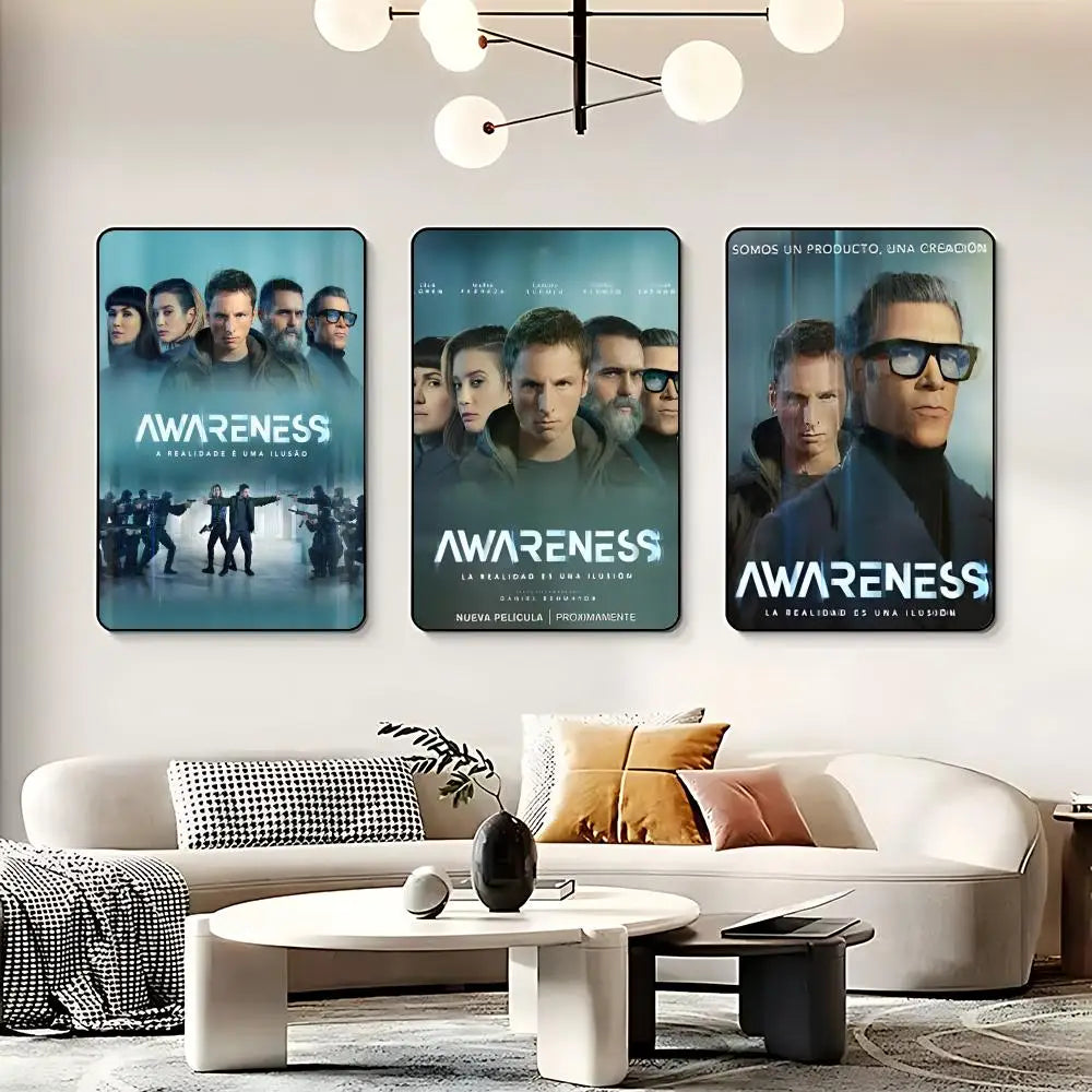 Movie A-Awareness Poster HD Self Adhesive Waterproof Wall Art Ideal for Home Office Dorm Bedroom Great Gift Peaceful Pleasures Health and Wellness